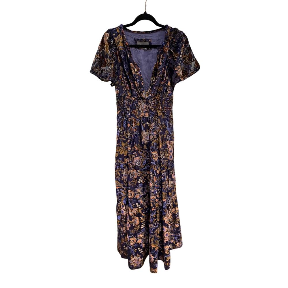 Anthropologie The Somerset Maxi Dress: Velvet Edition Sz XS blue - Picture 4 of 11